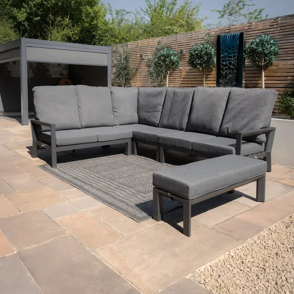 Manhattan Reclining Aluminium Corner Sofa Set