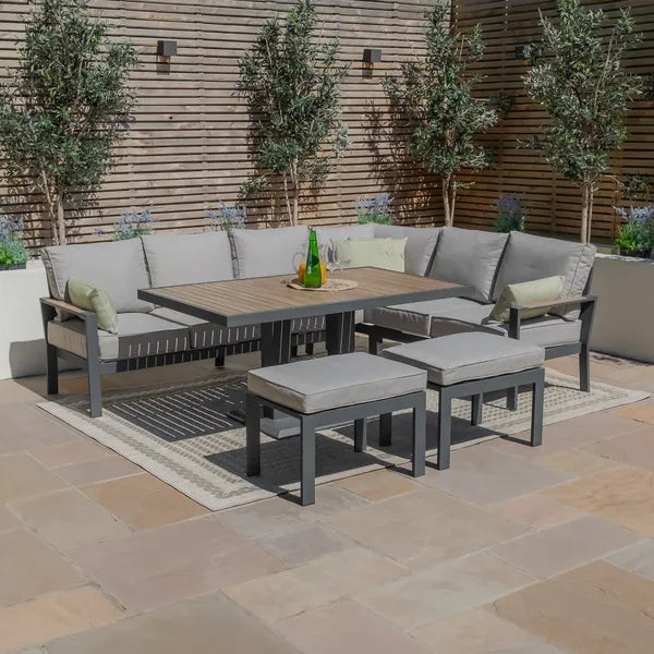 Vancouver Small Aluminium Corner Dining Set