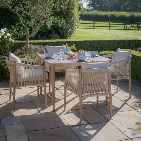 Havana Rope Weave 8 Seat Square Dining Set