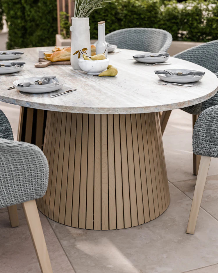 Jupiter 6 Seater Ellipse D Conical Dining Set with Sol Dining Chairs