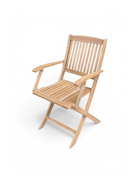 London 2 Seater Square Folding Bistro Set with London Folding Armchairs