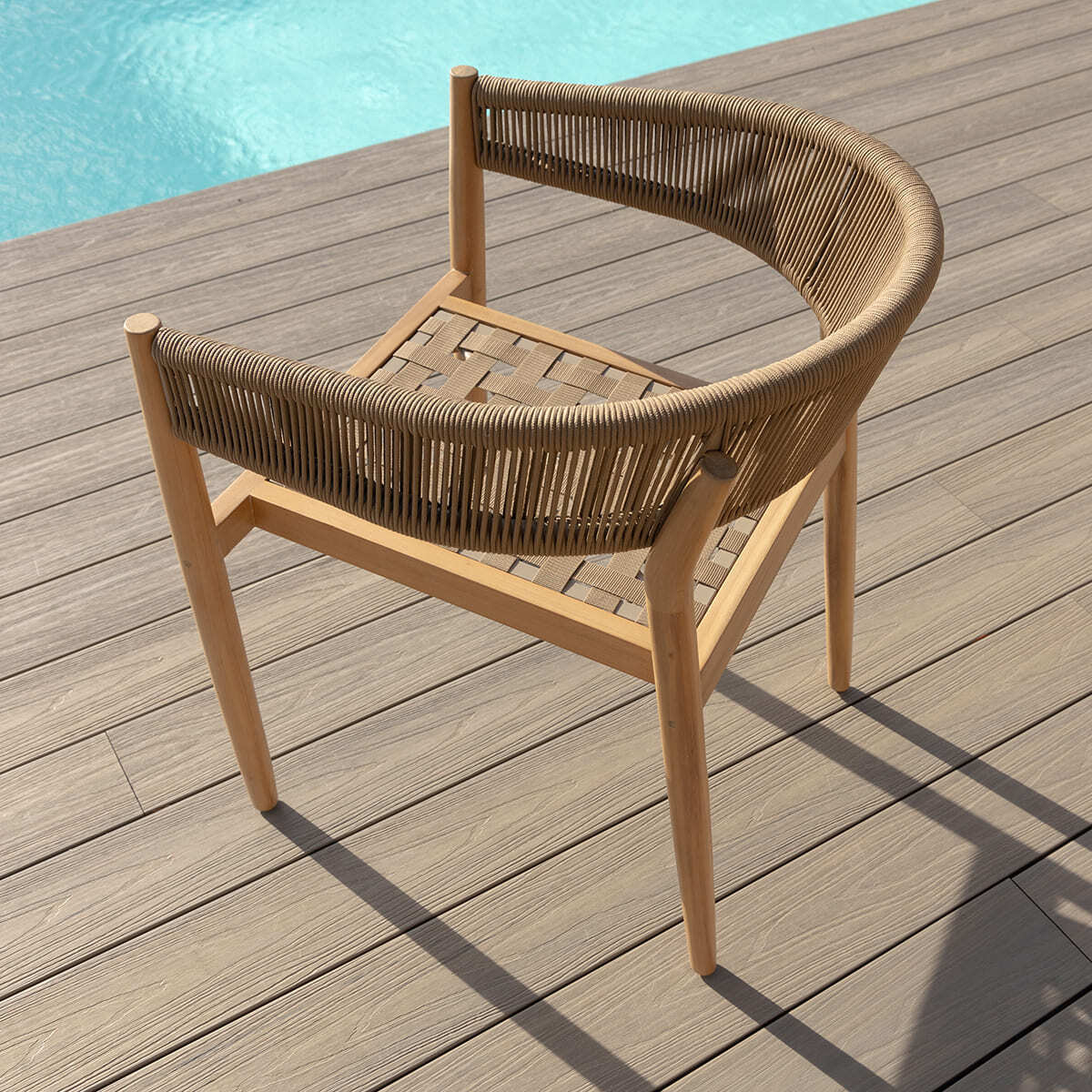 Homeflair - Porto Rope Weave 8 Seat Rectangular Dining Set