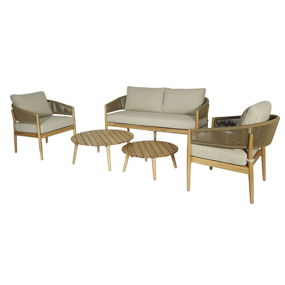 Homeflair - Porto Rope Weave 2 Seat Sofa Set