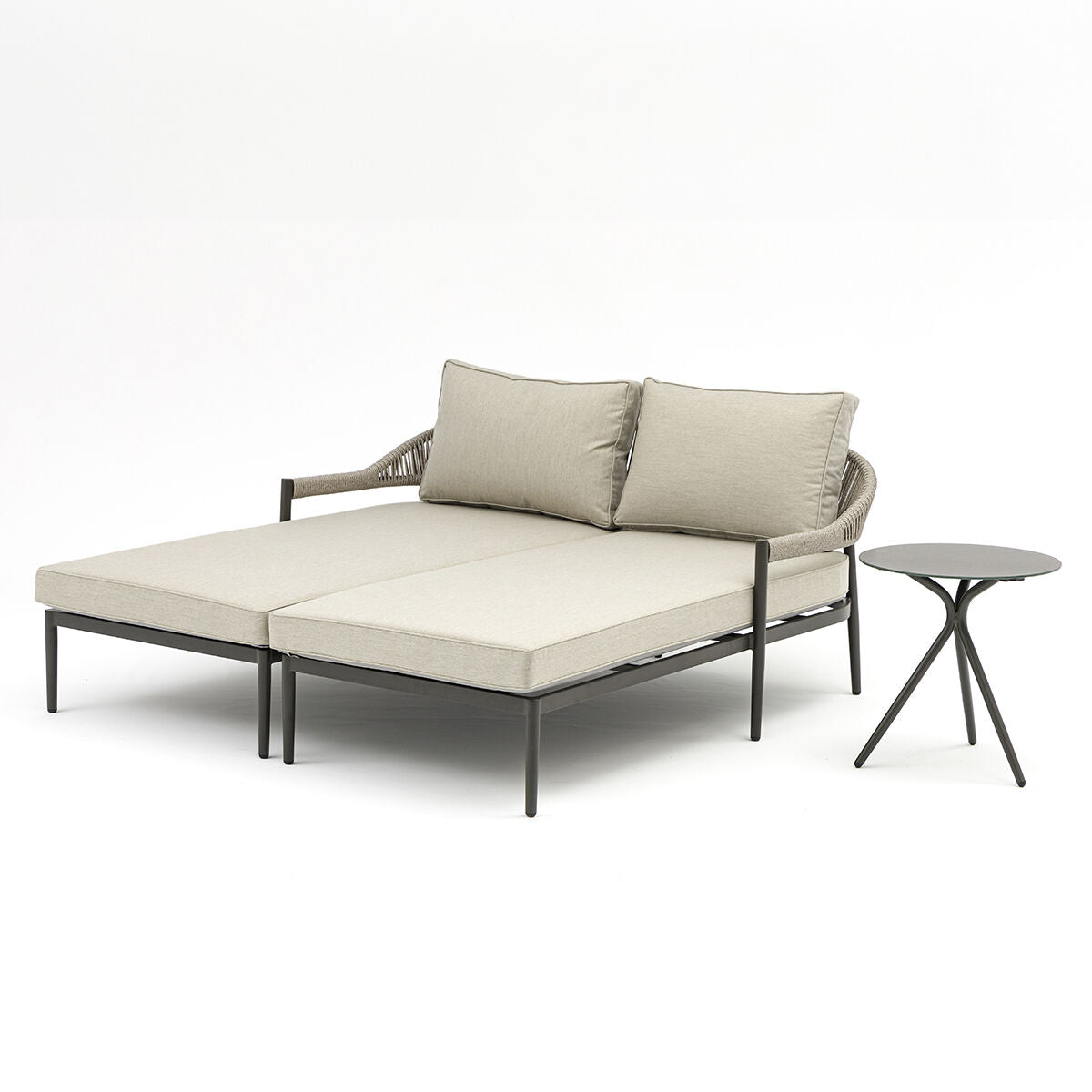 Homeflair - Roma Rope Weave Sunlounger Set