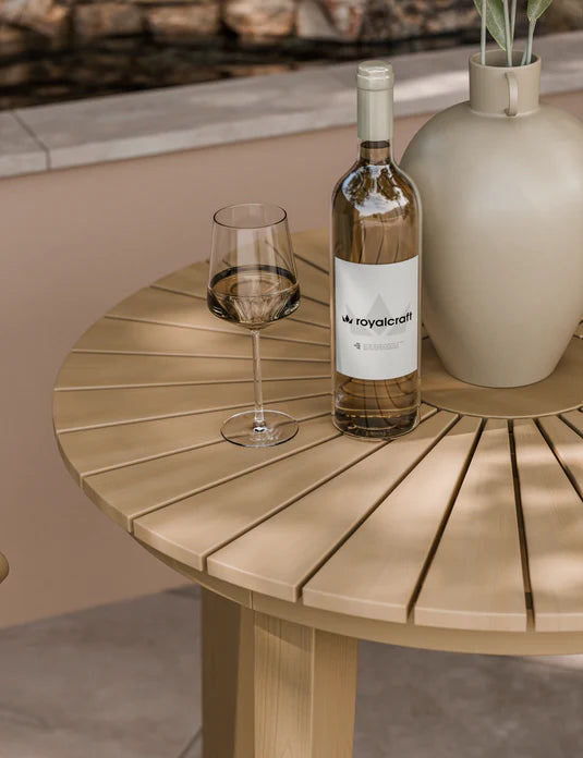 Roma 2 Seater Round Sunray Bistro Set with Roma Dining Chairs
