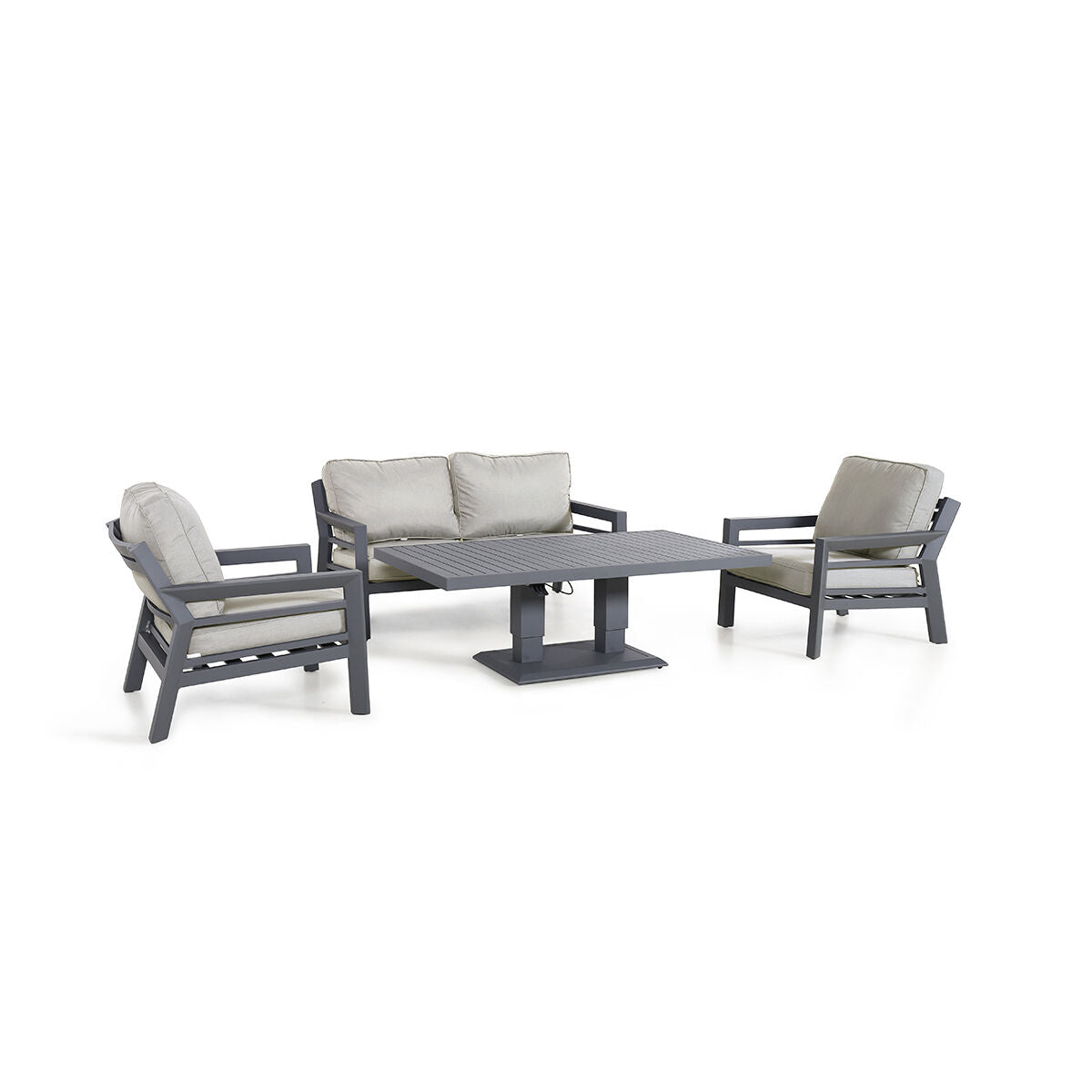 Homeflair - New York 2 Seat Aluminium Sofa Set