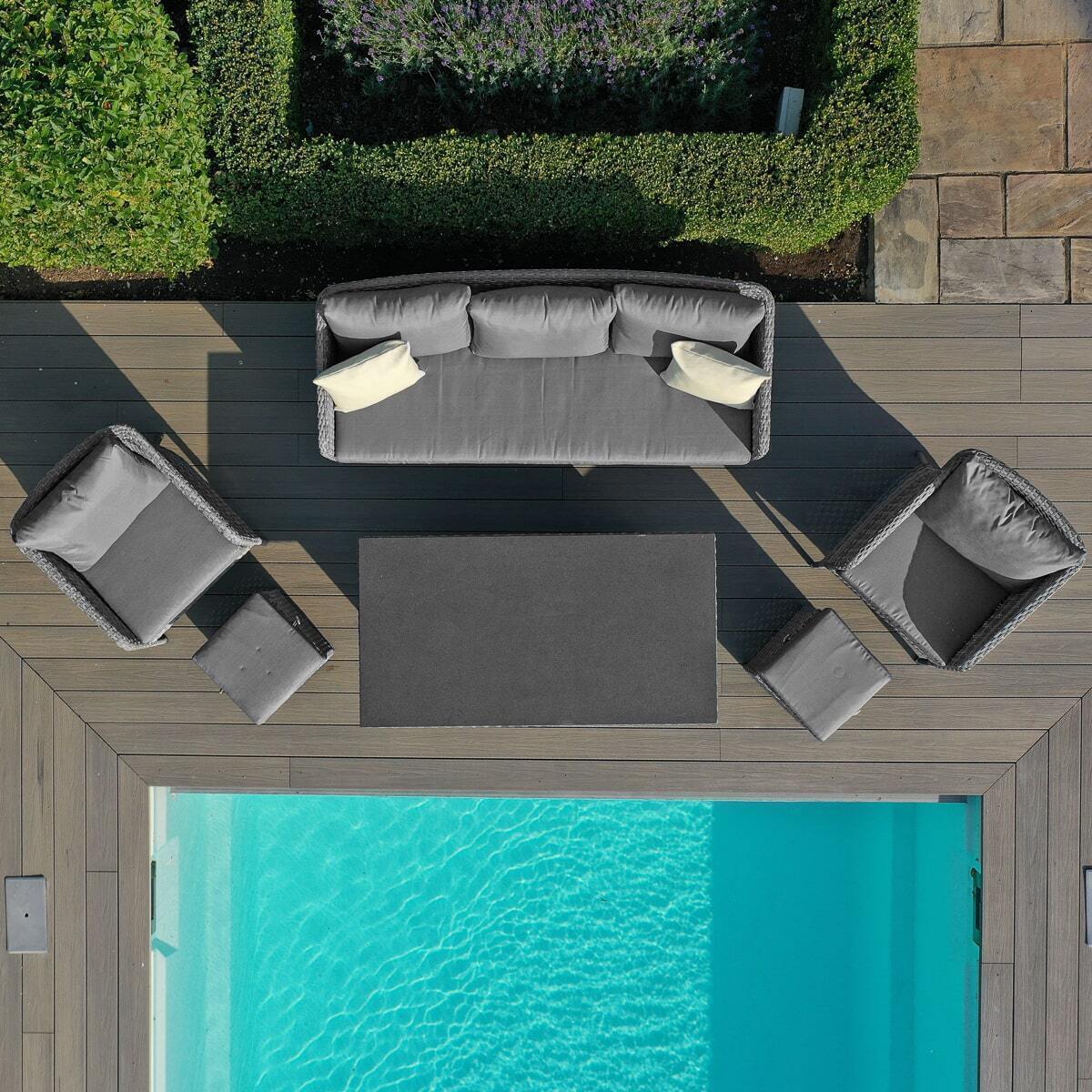 Homeflair - Santorini Sofa Rattan Dining Set