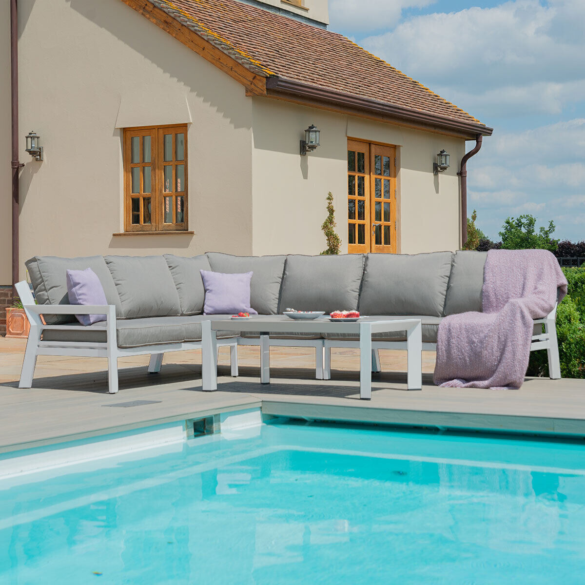 Homeflair - New York Aluminium Corner Sofa Set