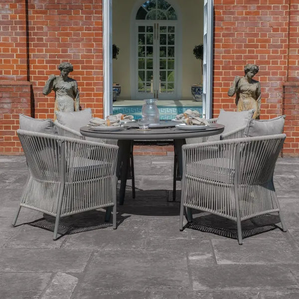 Maldives Rope Weave 8 Seat Rectangular Dining Set