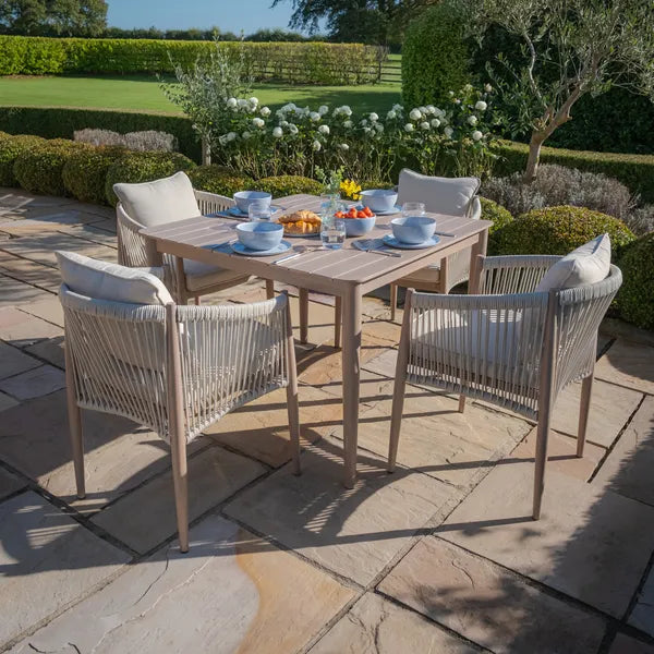 Havana Rope Weave 8 Seat Square Dining Set