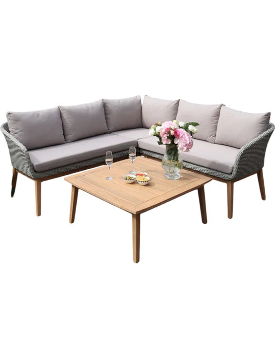 Sol 5 Seater Corner Lounge Set with Square Coffee Table
