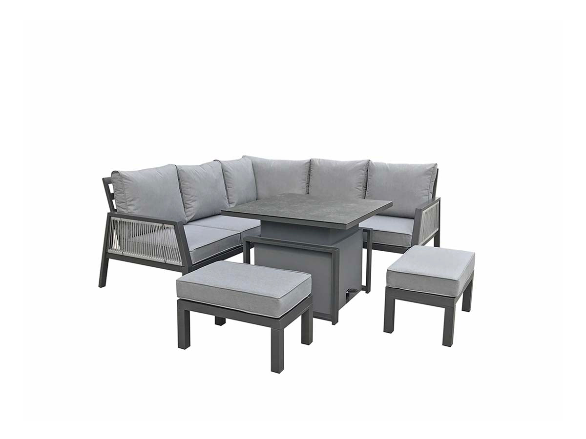 Signature Weave - BETTINA Corner Dining Set Grey | BETT0361_LISB0475