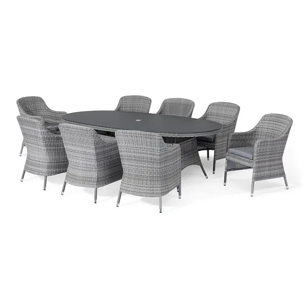 Santorini 6 Seat Oval Rattan Dining Set