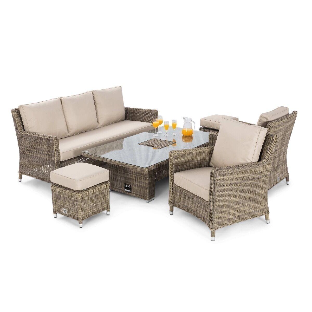 Homeflair - Winchester Sofa Rattan Dining Set