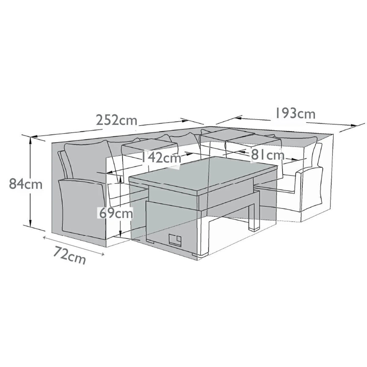 Homeflair -Kingston Corner Fire Pit Set