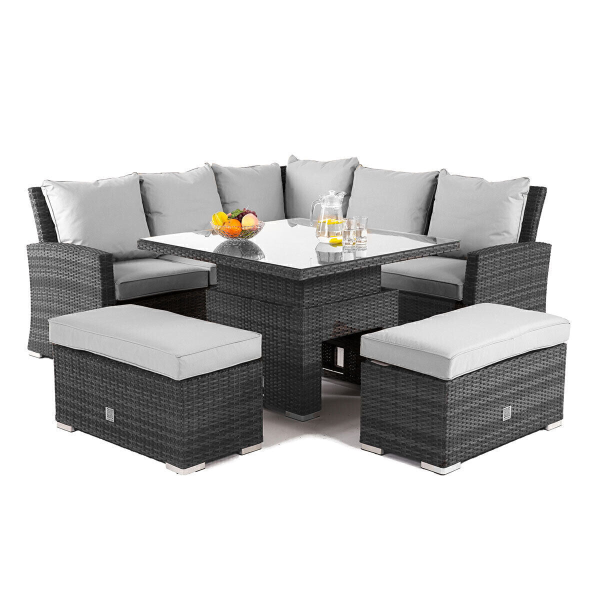 Homeflair - Richmond Rattan Corner Bench Set