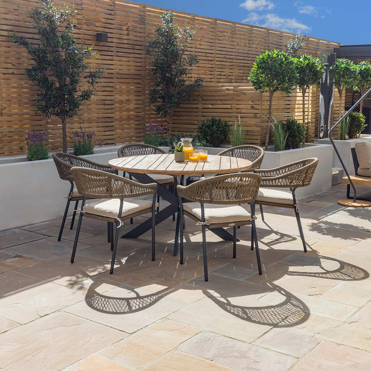 Homeflair - Bali Rope Weave Dining Set