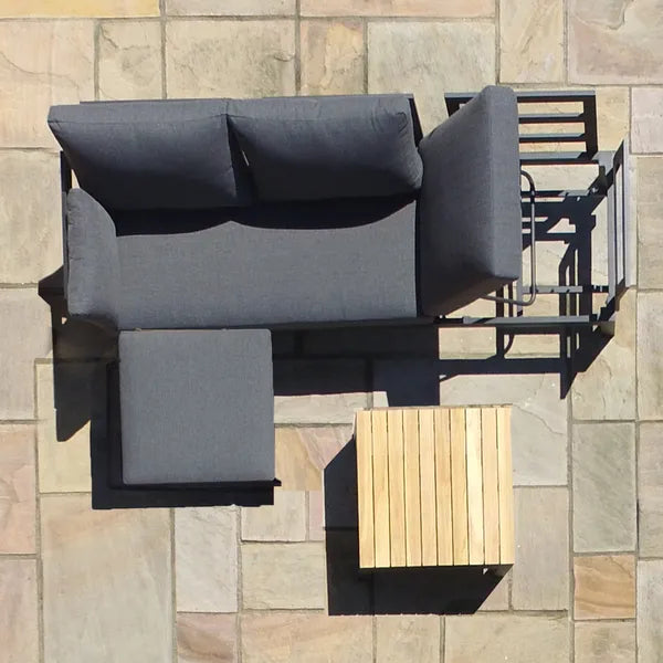 Homeflair - Oslo Chaise Aluminium Sofa Set