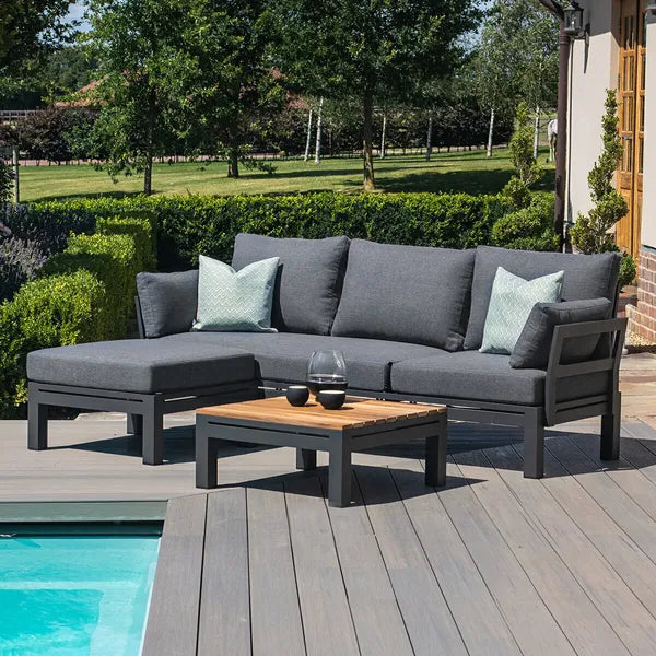 Homeflair - Oslo Chaise Aluminium Sofa Set