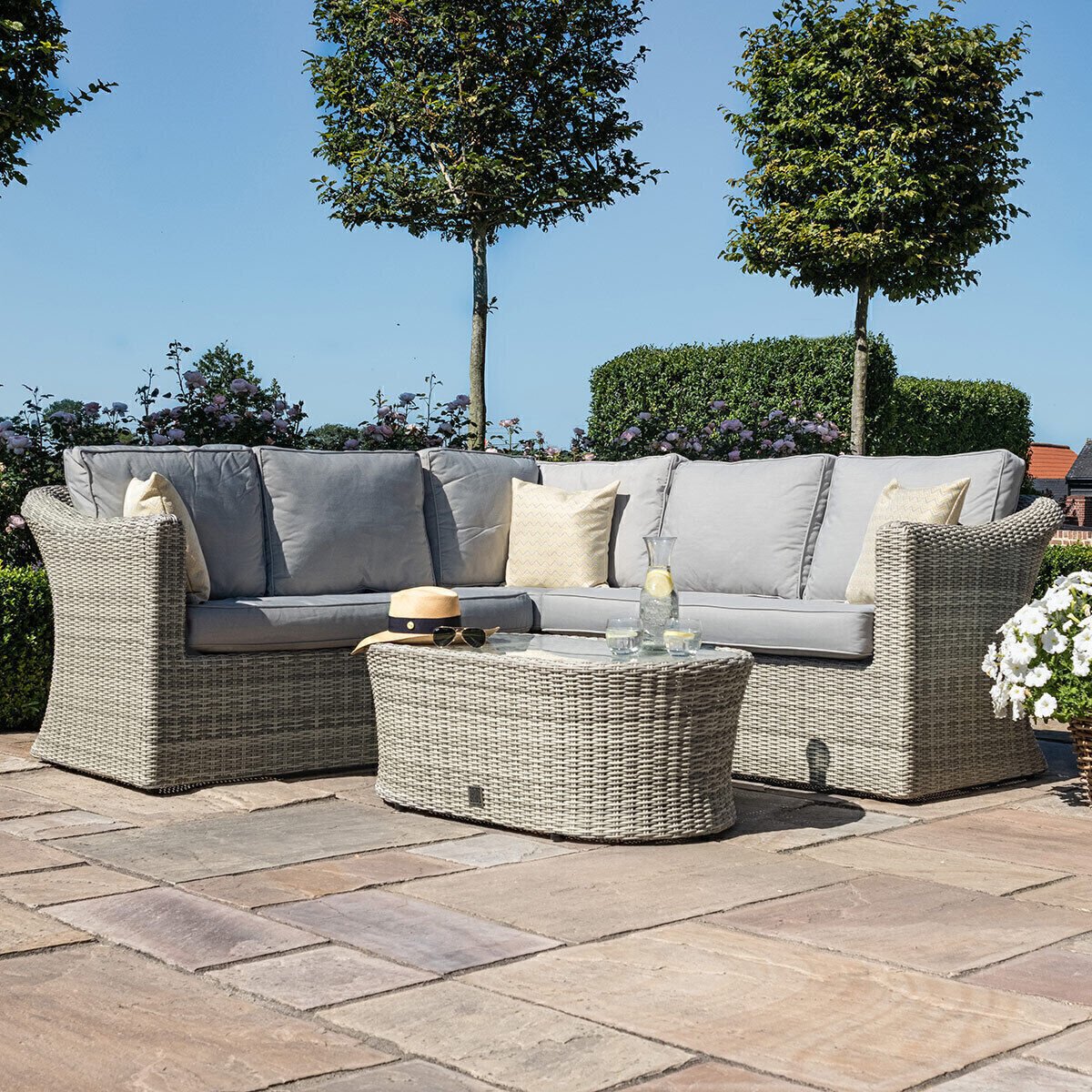 Homeflair - Oxford Small Rattan Corner Sofa Set