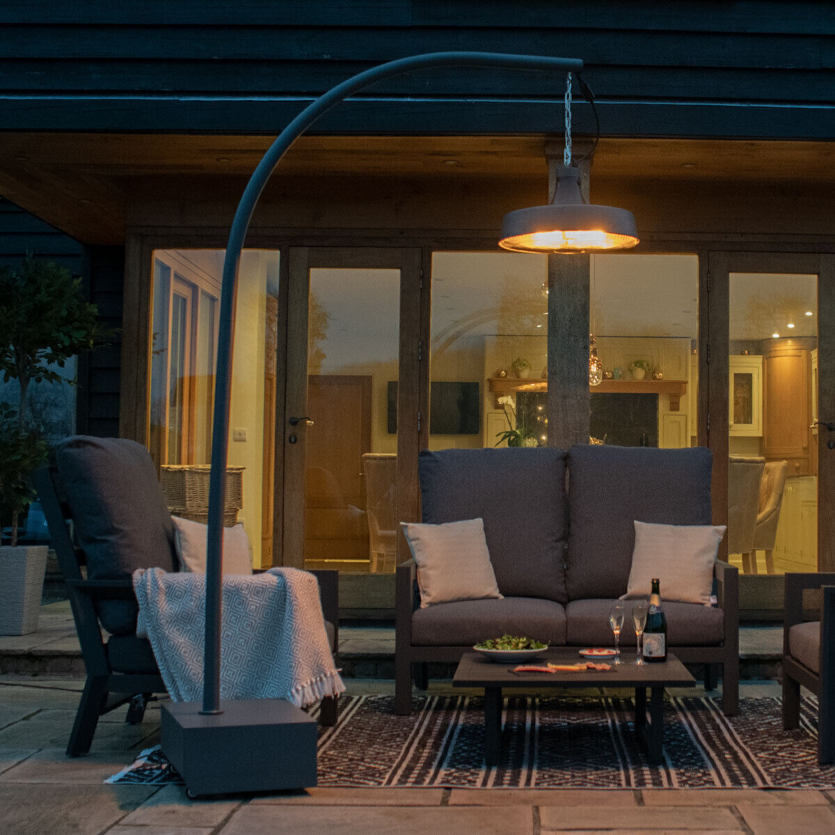 Homeflair -2100W Aurora Pendant Overhang Electric Patio Heater