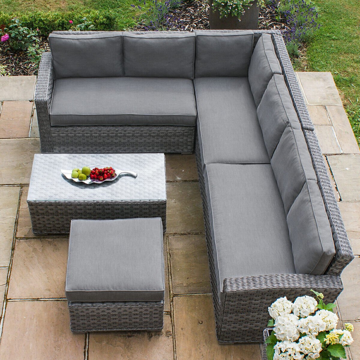 Homeflair - Victoria Large Rattan Corner Group