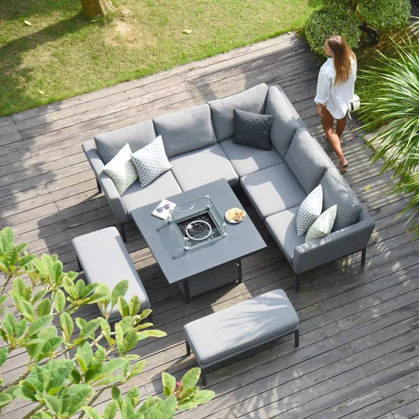 Homeflair – Outdoor Fabric Pulse Square Corner Dining Set