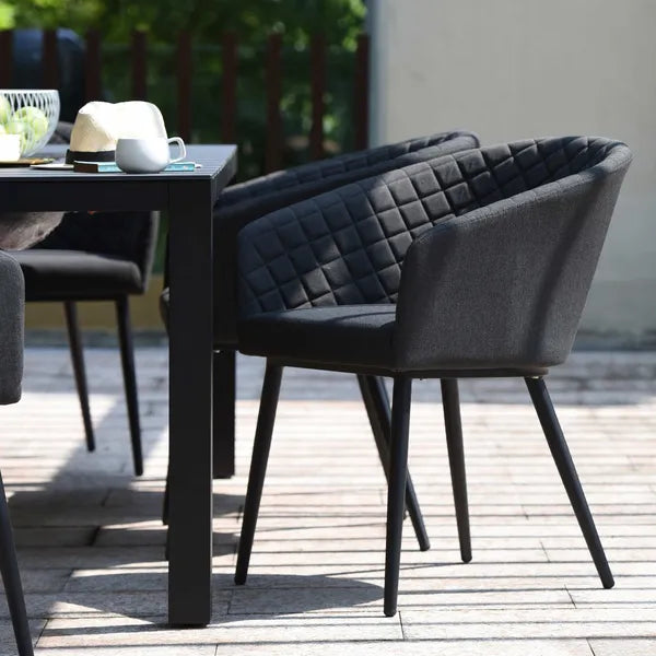 Outdoor Fabric Pair of Ambition Dining Chairs - Flanelle