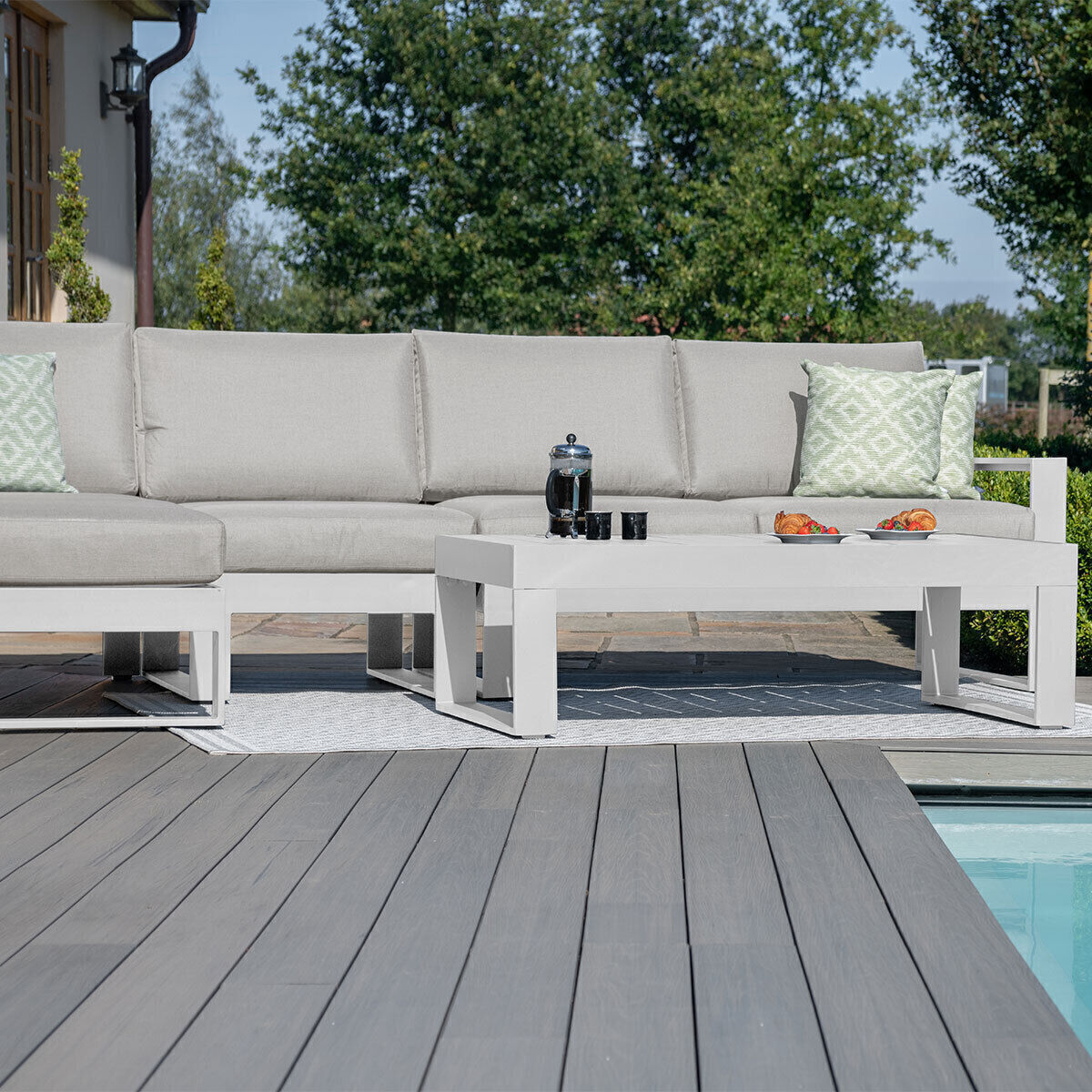 Homeflair – Amalfi Chaise Aluminium Sofa Set