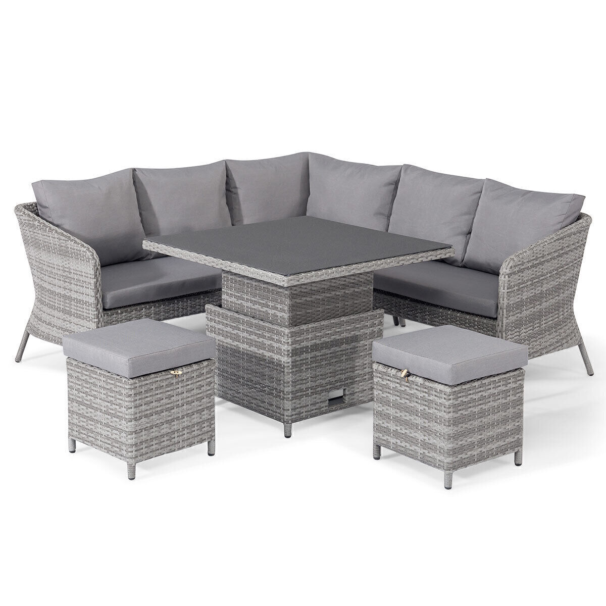 Homeflair - Santorini Square Rattan Corner Dining Set