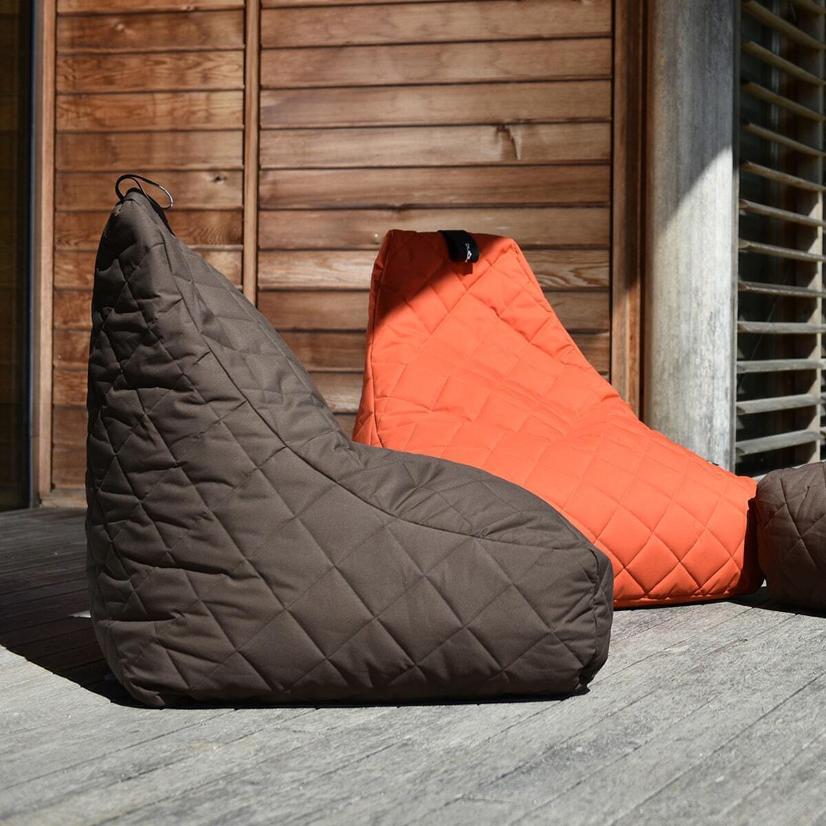 Homeflair - Mighty Quilted Bean Bag - Orange