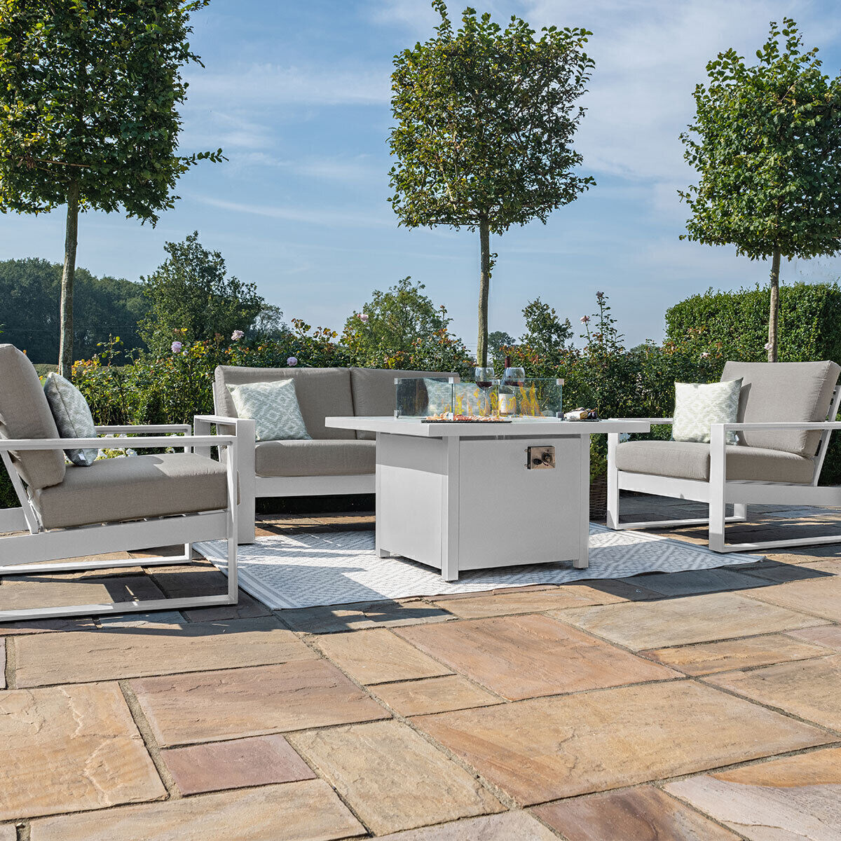 Homeflair -Amalfi 2 Seat Aluminium Sofa Set