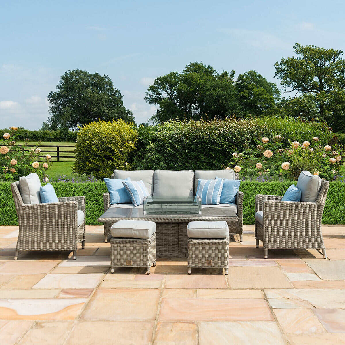 Homeflair - Oxford Sofa Rattan Dining Set
