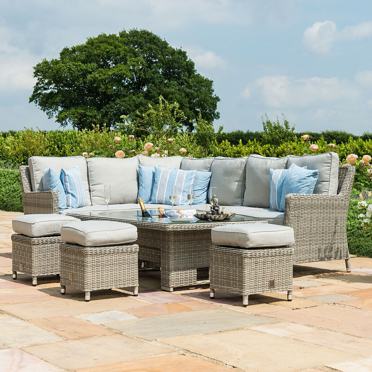 Homeflair - Oxford Rattan Corner Dining Set