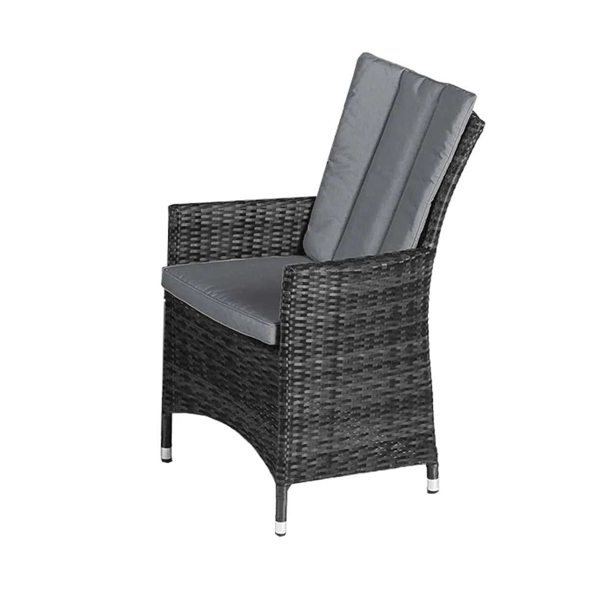 Pair of LA Rattan Dining Chairs - Grey
