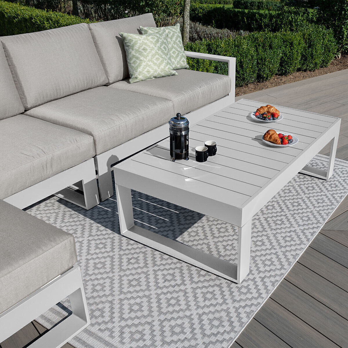 Homeflair – Amalfi Chaise Aluminium Sofa Set