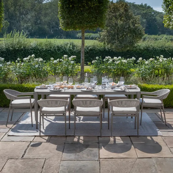 Florence Rope Weave 6 Seat Round Dining Set