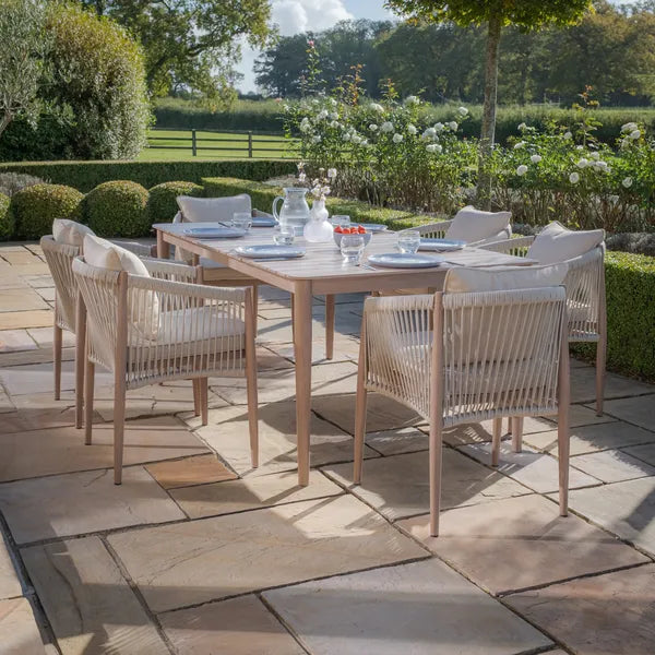 Havana Rope Weave 8 Seat Square Dining Set