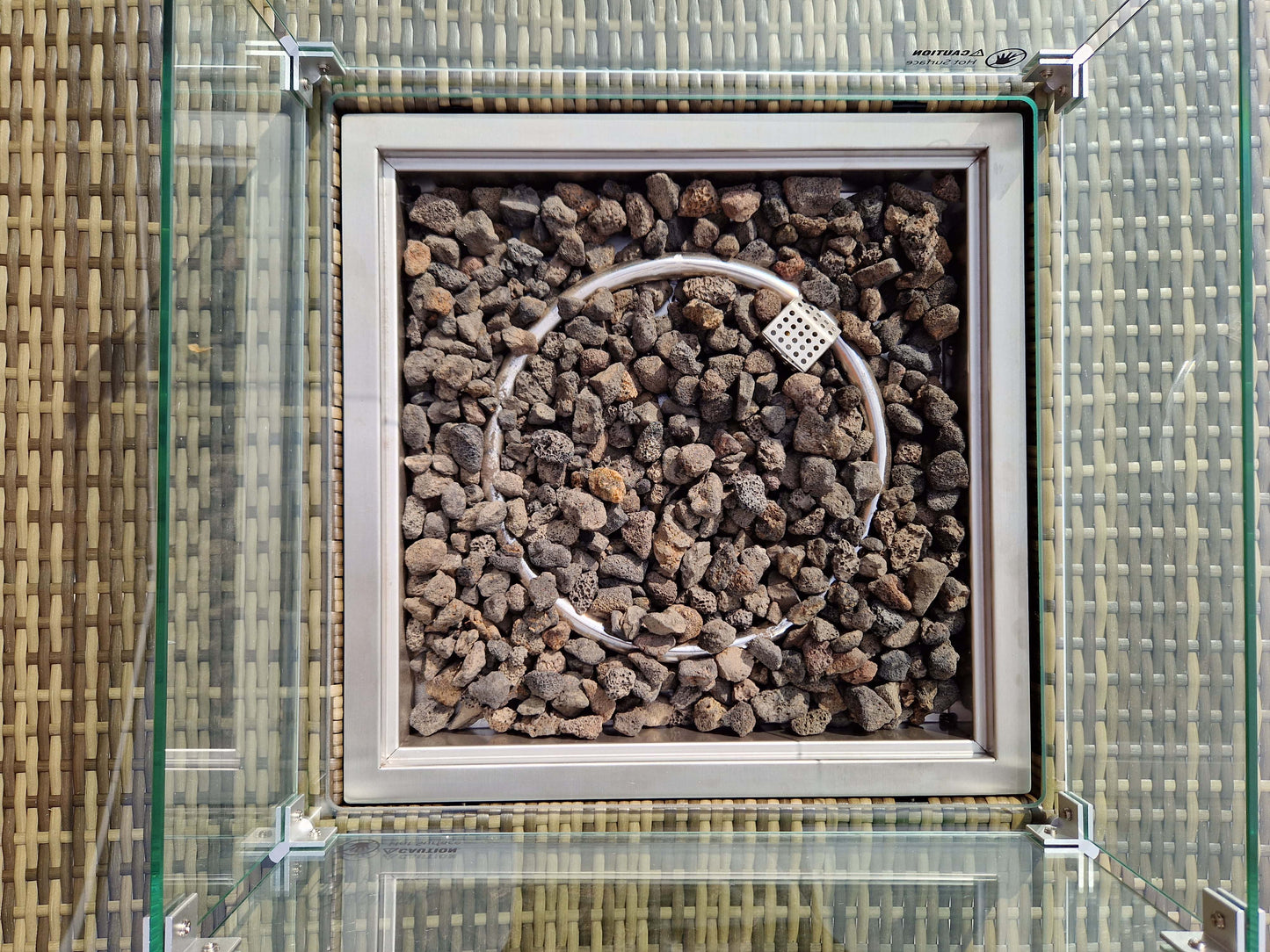 Signature Weave - GEORGIA corner gas firepit set | GEOR0149_MILA0482