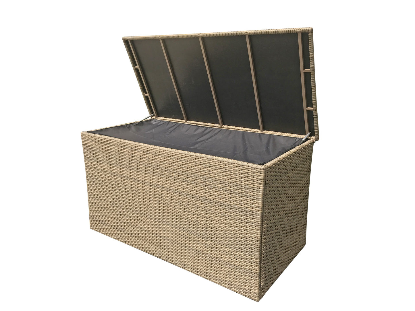 Rattan Large Cushion Box in 8mm Half Round Grey Weave | Cush0281