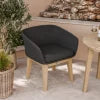 Roma 2 Seater Round Sunray Bistro Set with Eden Night Dining Chairs