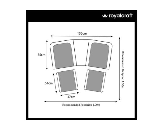 Paris 2 Seater Fixed Companion Set