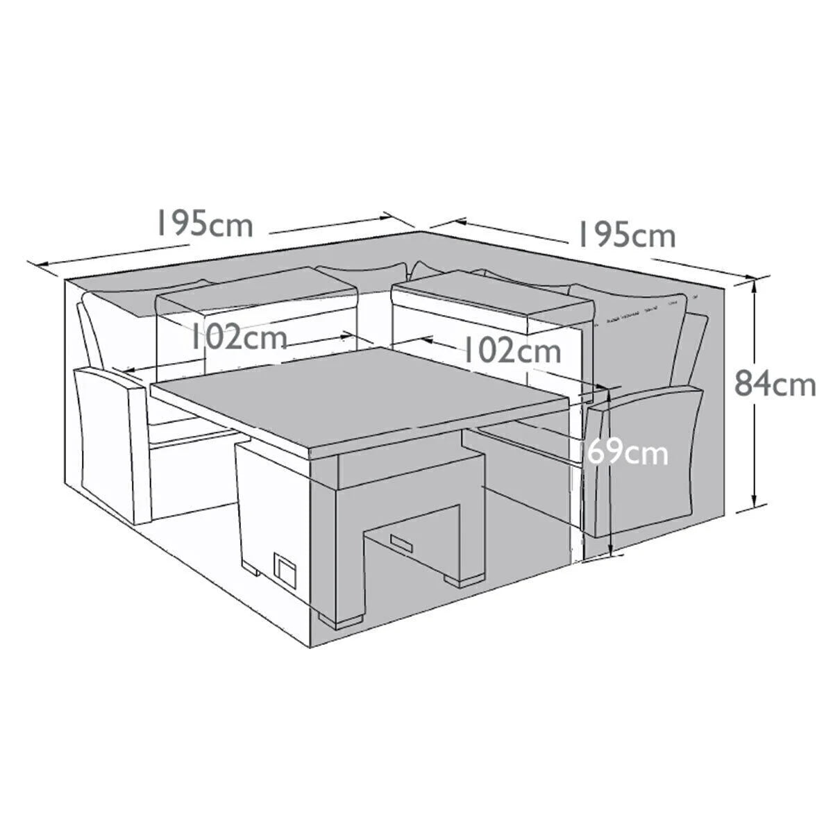 Homeflair -Square Corner Dining Set