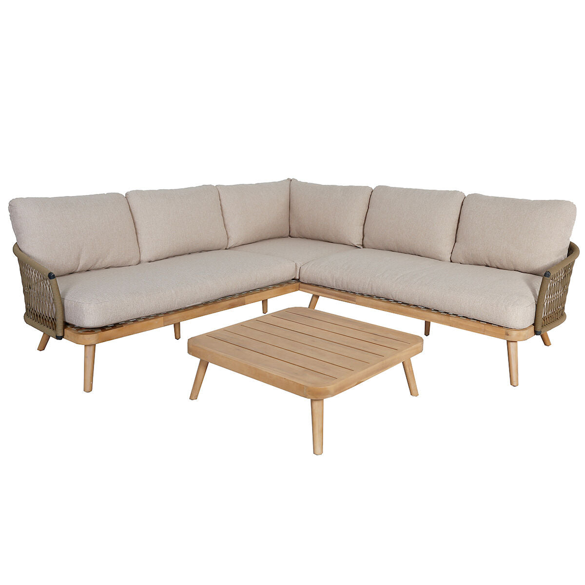 Homeflair - Bali Rope Weave Corner Sofa Set