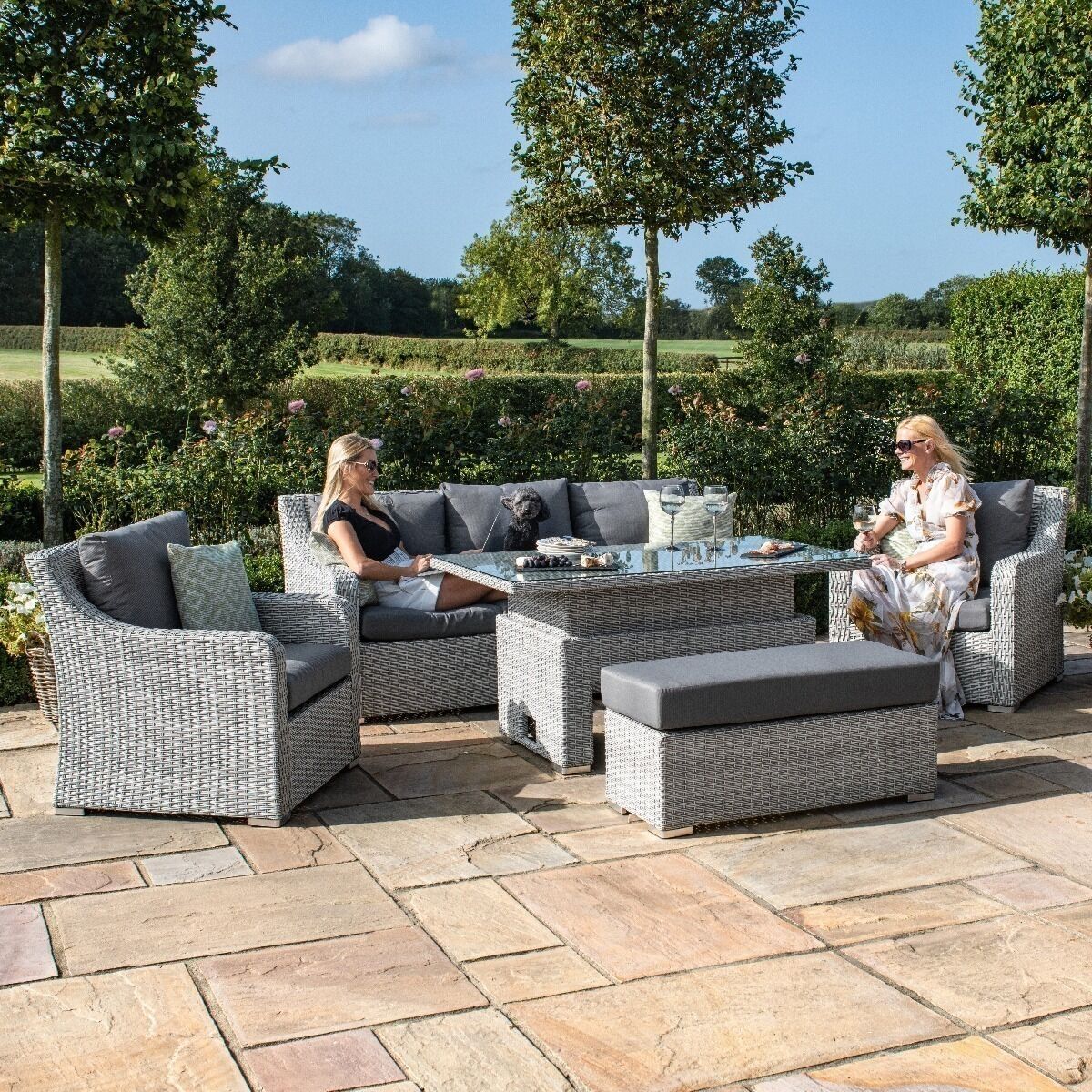 Homeflair - Ascot Rattan Sofa Dining Set