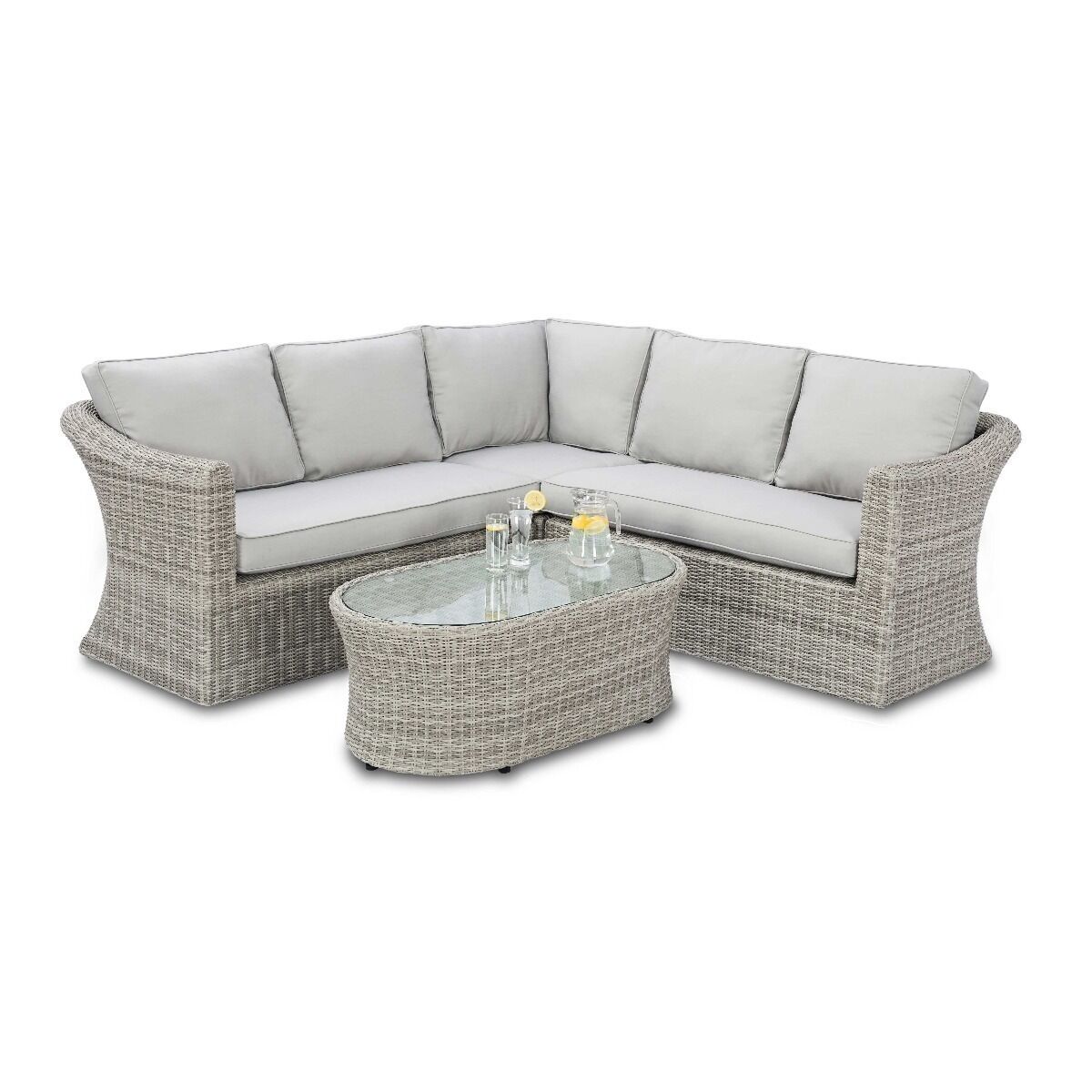 Homeflair - Oxford Small Rattan Corner Sofa Set