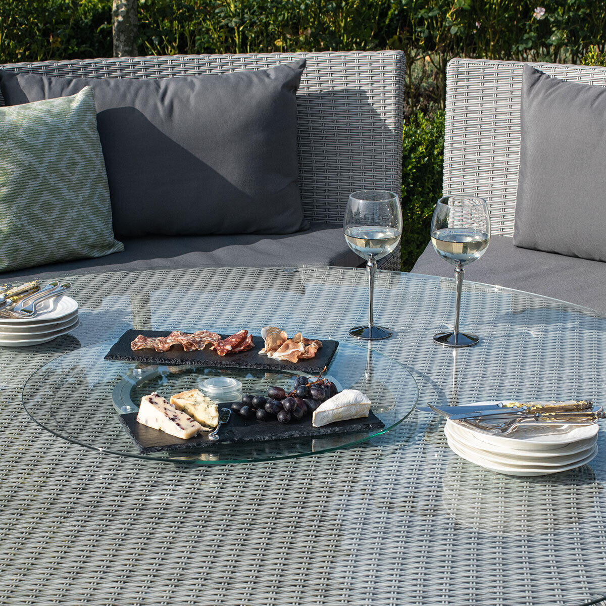 Homeflair - Ascot Round Rattan Sofa Dining Set