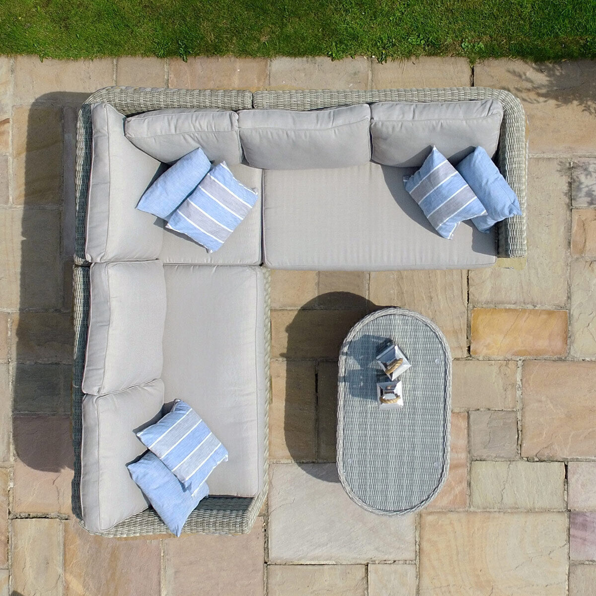 Homeflair - Oxford Small Rattan Corner Sofa Set