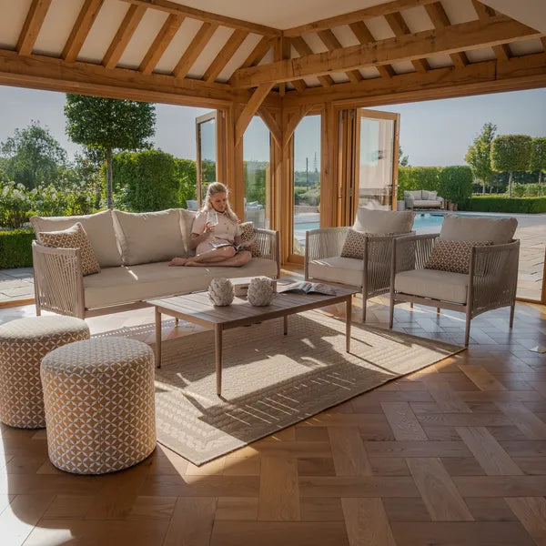 Havana Rope Weave Large Corner Sofa Set