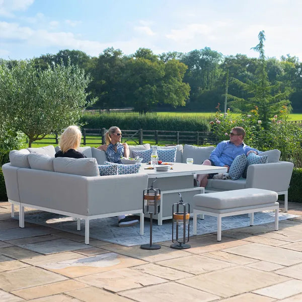 Outdoor Fabric Pulse 3 Seat Sofa Set with Rising Table - Flanelle